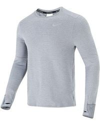 Nike - Nk Tf Turf Rpl Elmnt Crew Solid Color Training Sports Round Neck Long Sleeves T-Shirt - Lyst