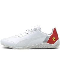 PUMA - Scuderia Ferrari Ridge Cat Low Top Running Shoes White/red/silver - Lyst