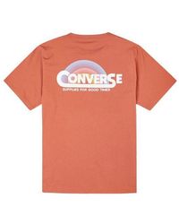 Converse - Logo Printing Knit Sports Short Sleeve - Lyst