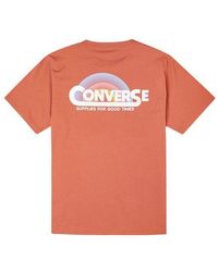 Converse - Rainbow Logo Printing Knit Sports Short Sleeve - Lyst