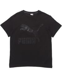 PUMA - (Wmns) Classic Logo Printing Round Neck Short Sleeve - Lyst