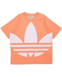 adidas - Originals Big Trefoil Boxy Tee Large Logo Printing - Lyst