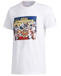 adidas - Chengdu Tee Cartoon Printing Basketball Sports Short Sleeve - Lyst