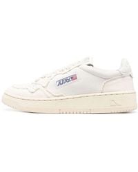 Autry - (Wmns) Medalist Low Soft Goatskin And Frayed Canvas And Ivory' - Lyst