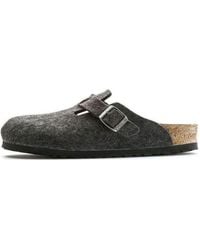 Birkenstock - Boston Regular 'Wool Felt Anthracite' - Lyst