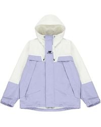 New Balance - Logo Embroidered Colorblock Hooded Jacket Couple Style - Lyst