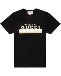 Gucci - (Wmns) And Striped Letter Logo Short Sleeve For - Lyst