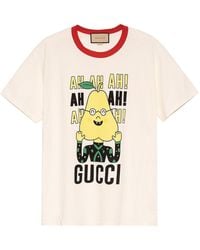 Gucci - X Pablo Delcielo Pear Print Cotton T-shirt - Lyst