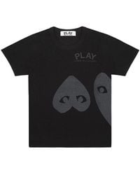 COMME DES GARÇONS PLAY - (Wmns) Upside Down Three Hearts Tee - Lyst
