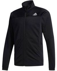 adidas - 3S Knit Jkt Tennis Sports Stand Collar Jacket - Lyst