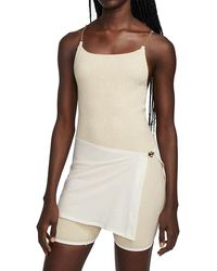 Nike - (Wmns) X Jacquemus Ribbed Short Bodysuit 'Pearl' - Lyst