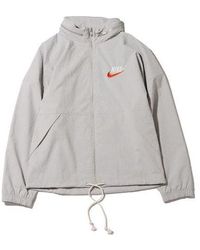 Nike - Sportswear Alphabet Logo Woven Jacket Light Mineral - Lyst