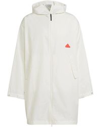 adidas - Logo Solid Color Hooded Jacket Windbreaker - Lyst