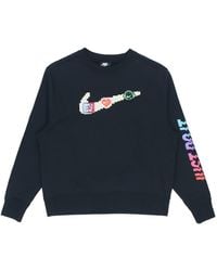 Nike - (Wmns) Sportswear Logo Fleece Crew Sweatshirt Multi' - Lyst