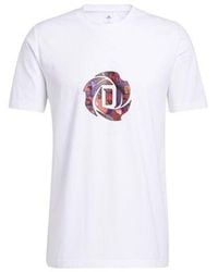 adidas - Mic Rose Tee Basketball Sports Short Sleeve - Lyst