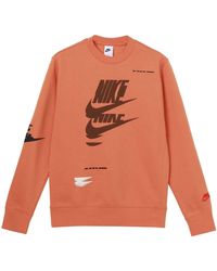 Nike - Sportswear Sport Logo Printing Fleece Round Neck Pullover - Lyst