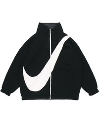 Nike - Large Logo Reversible Lamb's Wool Jacket - Lyst