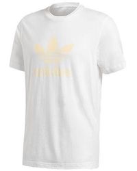 adidas - Originals Chest Logo Sports Round Neck Short Sleeve - Lyst