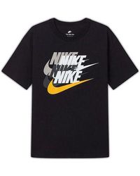Nike - As Nsw Prem Ss Tee Athleisure Casual Sports Logo Printing Short Sleeve Black T-shirt - Lyst