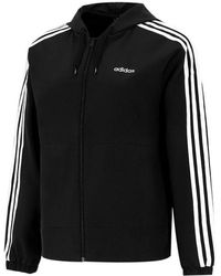 adidas - Neo Training Sports Stripe Loose Hooded Jacket - Lyst