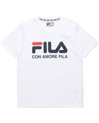 Fila - Casual Logo Printing Round Neck Short Sleeve - Lyst