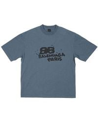 Balenciaga - Hand-Drawn Bb Icon T-Shirt Medium Fit - Lyst