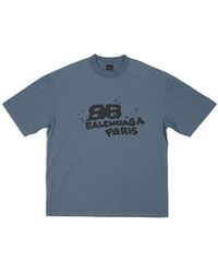 Balenciaga - Hand-drawn Bb Icon T-shirt Medium Fit - Lyst