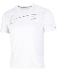 Nike - Large Logo Sports Training Breathable Quick Dry Round Neck Short Sleeve T-Shirt - Lyst