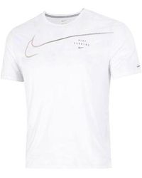 Nike - Large Logo Sports Training Breathable Quick Dry Round Neck Short Sleeve T-Shirt - Lyst