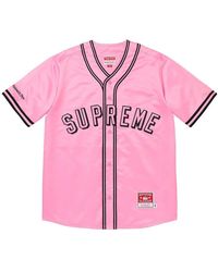 Supreme - X Mitchell & Ness Satin Baseball Jersey - Lyst