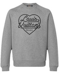 Louis Vuitton - X Nigo2 Crossover Lv2 Ss22 Large Love Logo Alphabet Printing Cozy Pullover Autumn Gray - Lyst