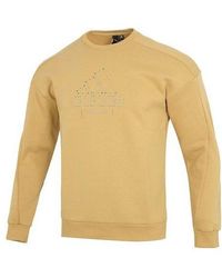 adidas - Th Mh Crew Sports Solid Color Casual Round Neck Khaki - Lyst