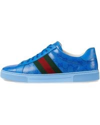 Gucci - Ace Gg Crystal Canvas - Lyst