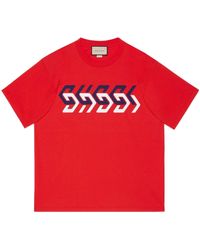 Gucci - Cotton Jersey T-shirt With Mirror Print - Lyst