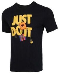 Nike - Dri-Fit Just Do It. Alphabet Printing Short Sleeve - Lyst