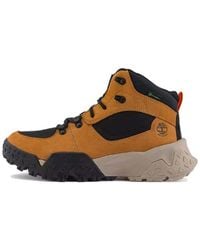 Timberland - Motion Scramble Mid Lace Up Waterproof Hikers 'Wheat Nubuck' - Lyst