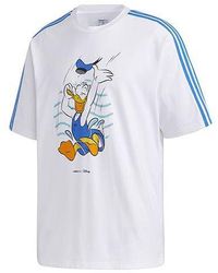 adidas - Neo Donald Duck Sports Short Sleeve White T-shirt - Lyst