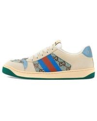 Gucci - Screener Sneaker With Crystals, , Gg Canvas - Lyst