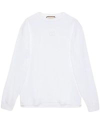 Gucci - Cotton Jersey Long Sleeve T-Shirt - Lyst