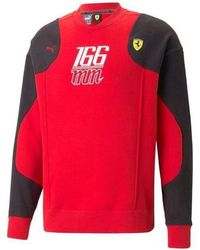 PUMA - Scuderia Ferrari Statement Crew Neck Sweatshirt - Lyst