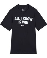 Nike - All I Know Is Win Alphabet Printing Round Neck Short Sleeve - Lyst