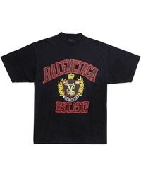 Balenciaga - Est. 1917 Crest Logo T-Shirt - Lyst