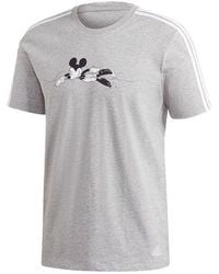 adidas - X Disney Crossover Cartoon Printing Stripe Round Neck Short Sleeve T-Shirt - Lyst