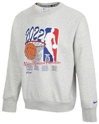 Nike - Nba Eam 31 Courtside Logo Printing Fleece Stay Warm Knit Pullover Round Neck - Lyst