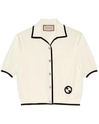 Gucci - (Wmns) Cotton Cardigan With Interlocking G 'Ivory' - Lyst