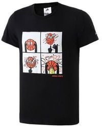 adidas - Basketball Cartoon Printing Short Sleeve - Lyst