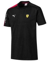 PUMA - Ferrari Series Athleisure Casual Sports Splicing Round Neck Short Sleeve - Lyst