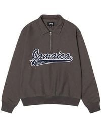 Stussy - X Denim Tears Half Zip Fleece 'Charcoal' - Lyst