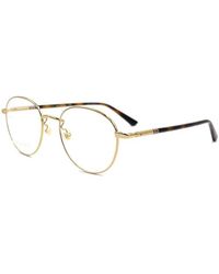 Gucci - Round Frame Color Enamel Ribbon Element Optical Frame Sub-Edition Golden - Lyst