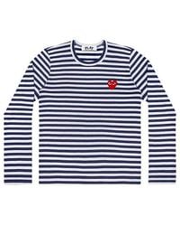 COMME DES GARÇONS PLAY - (Wmns) Stripe Small Logo Long Sleeves Tee - Lyst